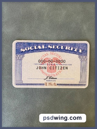USA SSN Photolook - Blue Background (Front)